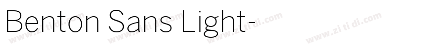 Benton Sans Light字体转换